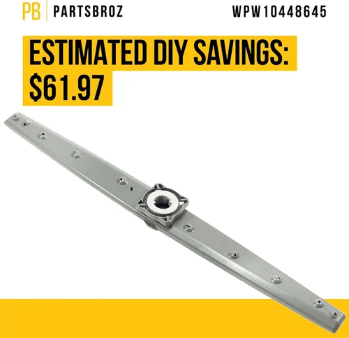 Vista 4 de PartsBroz Brazo de pulverización medio WPW10448645 W10448645 - Compatible con lavavajillas Whirlpool KitchenAid Jenn-Air Amana - Sustituye a