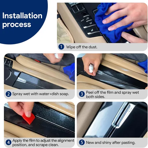 Vista 6 de Película protectora de pintura de coche precortada para BYD Song Plus 2021-2024 de 8.5 mil, TPU PPF HD, protector de arañazos, accesorios centrales