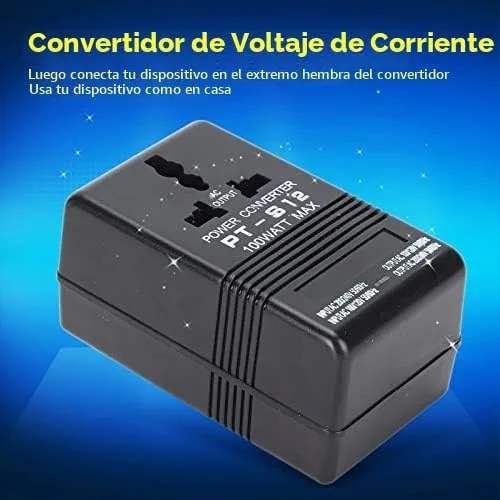 Vista 6 de Convertidor de voltaje de potencia PT-S12 100W, 110V/220V Modo dual