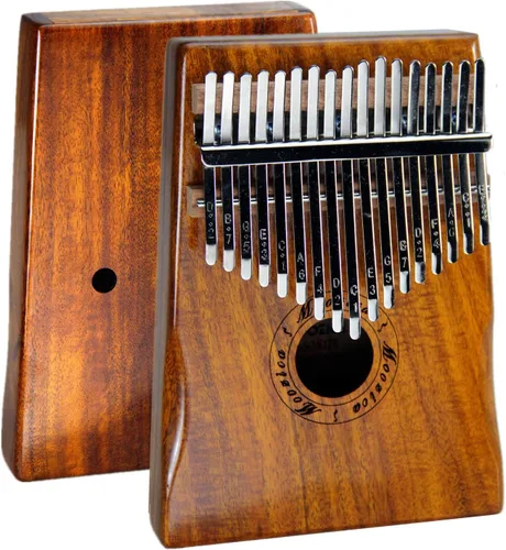 Vista 8 de Moozica Kalimba de 17 teclas Marimba, piano de pulgar profesional de madera de koa sólida Instrumento musical (Koa-K17K)