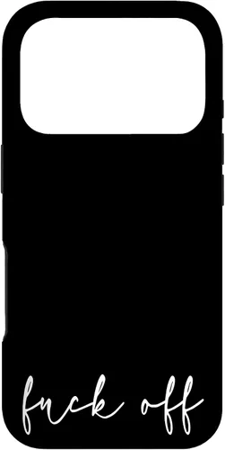 Vista 30 de Fuck Off - Carcasa para iPhone 17, diseño bohemio, con marco dorado, elegante y cursivo