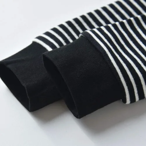Vista 5 de Conjunto de sudadera con capucha de manga larga a rayas para bebé (niño) de Rebey