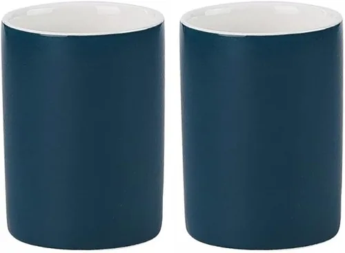 Vista 6 de Gaolinci 2 tazas de baño, soporte para cepillos de dientes de cerámica, vaso de 9 onzas