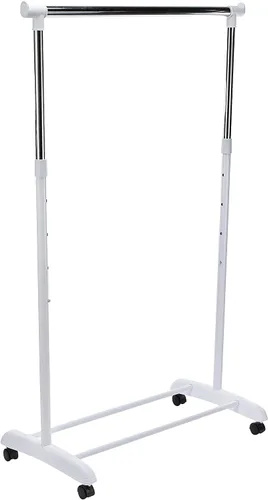 Vista 14 de Whitmor Perchero plegable para ropa - Colgador de ropa con ruedas - Altura ajustable - Negro