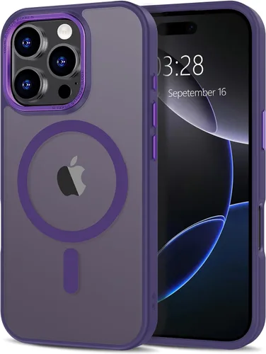Vista 143 de Anuck - Funda magnética para iPhone 11 compatible con MagSafe, carcasa trasera mate translúcida dura, borde de TPU, delgada, resistente a impactos
