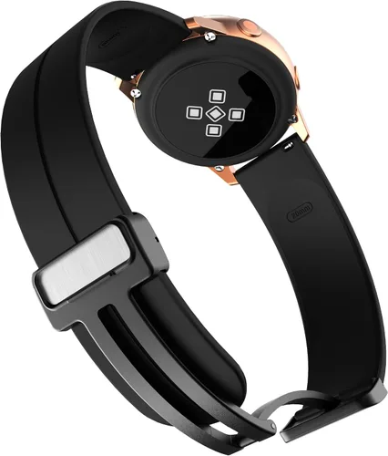 Vista 3 de Lamshaw Correa deportiva compatible con Garmin Forerunner 965, correa de repuesto de silicona suave con hebilla magnética compatible con Garmin