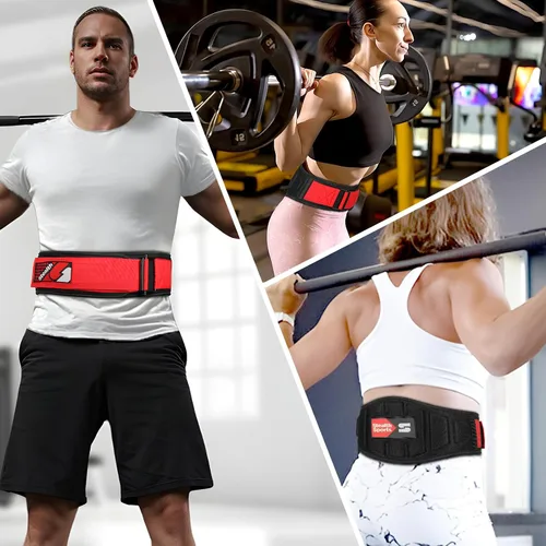 Vista 4 de Stealth Sports Cinturón de levantamiento de pesas – Cinturón de entrenamiento acolchado de 6.5 pulgadas con hebilla de bloqueo automático – Cinturón