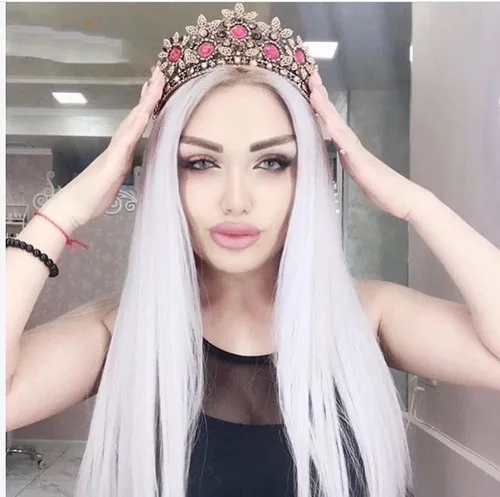 Vista 5 de hair jewelry crown tiaras for women Wedding Tiaras and Crowns Red Rhinestone Bridal Hair Jewelry Retro Crystal Women Headpiece Baroque Headdband