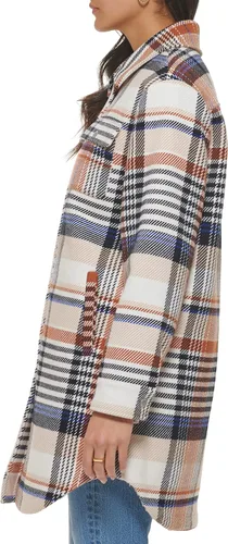 Vista 3 de Levi's Chaqueta larga con forro de sherpa de mezcla de lana para mujer