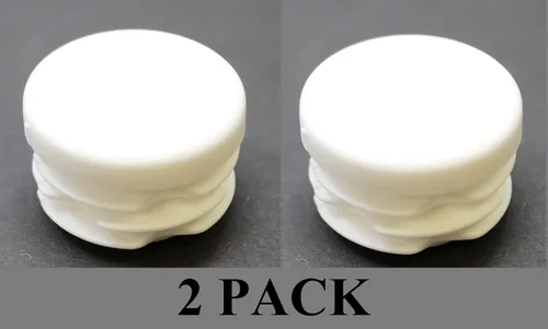 Vista 2 de Tapa de extremo de tubo redondo blanco de 1 pulgada, tapón de tubo de tubo de diámetro exterior de 1 pulgada, inserto de tapa de enchufe de plástico