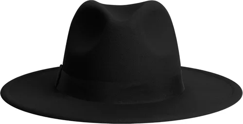 Vista 20 de Wide Brim Fedora Hats for Women & Men Classic Dress Panama Hat Adjustable Felt Hat with Band Todo beige.