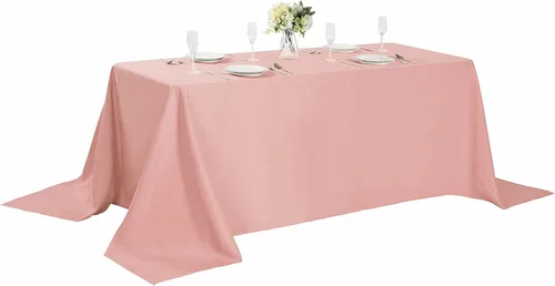 Vista 38 de Mantel rectangular de tela de poliéster lavable de 60 x 120 pulgadas, para decoración de bodas, fiestas, comedores, banquetes