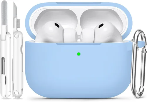 Vista 8 de Funda para AirPods Pro 3 (2025), funda protectora de silicona suave compatible con Estuche Apple AirPods Pro de 3ª generación con kit de limpieza