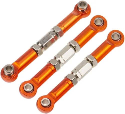 Vista 4 de 9 piezas Wltoys 12428 barra de tracción servo enlace brazo oscilante trasero superior suspensión brazo longitud ajustable para 1/12 Wltoys RC coche