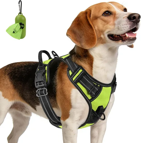 Vista 51 de Joytale Arnés sin tirones para perros pequeños, chaleco reflectante para mascotas con clip frontal, arnés acolchado suave ajustable con asa de fácil