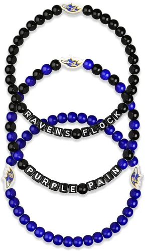 Vista 13 de FOCO NFL unisex-adult NFL Team Logo Officially Licensed 3-Pack Beaded Friendship Bracelets