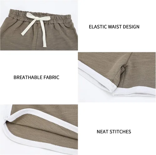 Vista 4 de BOOPH 3Pc Girls Athletic Shorts Active Running Dolphin Shorts