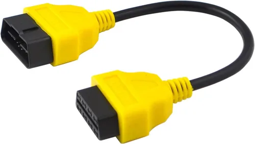 Vista 2 de 1 pie 11.8 in 12 "OBD II OBD2 16 Pin macho a hembra Cable de extensión de diagnóstico del coche adaptador de cable negro