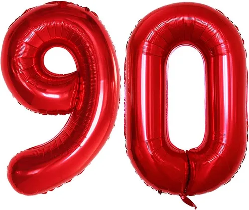 Vista 90 de Goer, conjunto de globos de papel aluminio para decoraciones de cumpleaños, globos de las letras de feliz cumpleaños y de números Oro