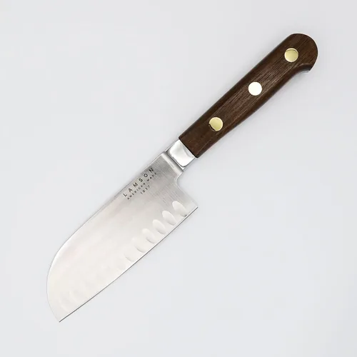 Vista 7 de Lamson Cuchillo Santoku de 5" Serie Premier Forged Borde hueco (FIRE)