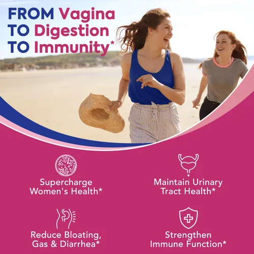Vista 4 de Paquete de probióticos, probiótico femenino 4 en 1 (30 unidades) y probiótico de restauración suprema (60 unidades), 2 paquetes, soporte vaginal
