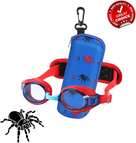 Vista 4 de Gafas de natación para niños de 2 a 6 años, gafas para niños sin jalar el cabello, gafas para niños con banda para la cabeza acolchada