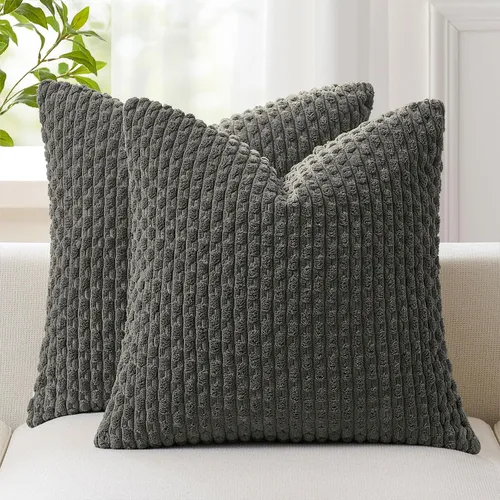 Vista 69 de Kevin Textile - Juego de 2 fundas de almohada de pana suave de 16 x 16 pulgadas, color verde aguamarina Fundas de almohada decorativas de pana