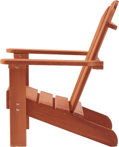 Vista 4 de Silla Adirondack en miniatura de madera maciza Hemlock, tumbona compacta para patio al aire libre, resistente a la intemperie, asiento de hoguera