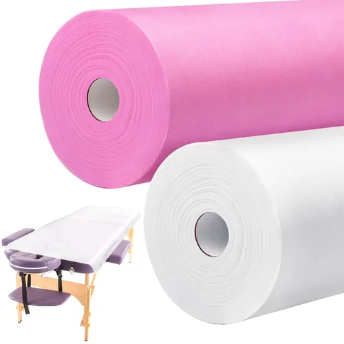 Vista 22 de Tudomro 1 rollo de sábanas desechables no tejidas cubiertas de papel para mesa de masaje, sábanas de masaje de tela no tejida, cubierta de cama
