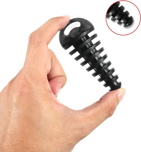 Vista 5 de Tapón de lavado para el silenciador de escape, tapón de lavado de 0.6 - 1.5 pulgadas con serpentina para moto, silenciador de escape de goma de 2