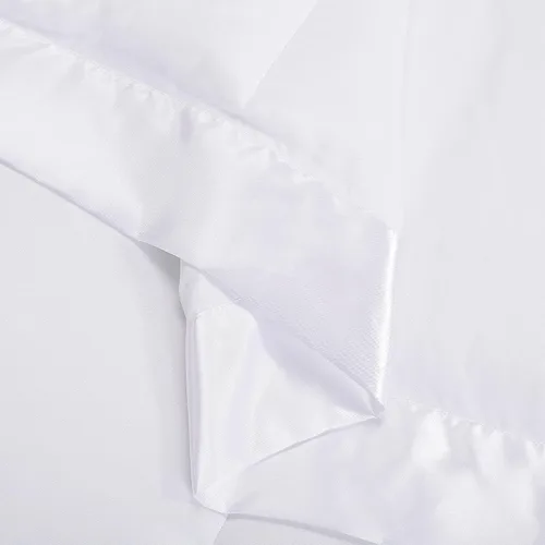 Vista 9 de HOMBYS Manta de plumón alternativo tamaño King de 120 x 120 pulgadas para todas las estaciones, manta de cama blanca acolchada ligera con ribete