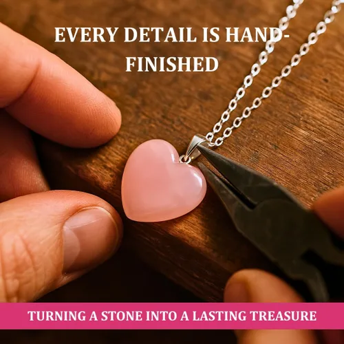 Vista 57 de Gempires Love - Collar con colgante de cristal de corazón para mujer, chapado en plata, cadena ajustable de 18 + 2 pulgadas