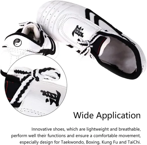 Vista 2 de VGEBY Taekwondo Zapatos, Adultos Transpirable Antideslizante Taekwondo Deporte Zapatos