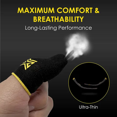 Vista 5 de Paquete de 6 fundas para dedos para juegos de teléfono móvil Gaming Corps ClawSocks - Carbono