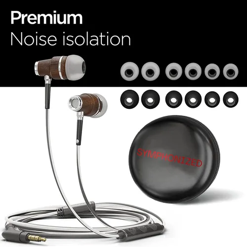 Vista 6 de Auriculares sintonizados NRG 3.0 Premium Madera aisladores de sonido, con micrófono y control de volumen, estilo madera