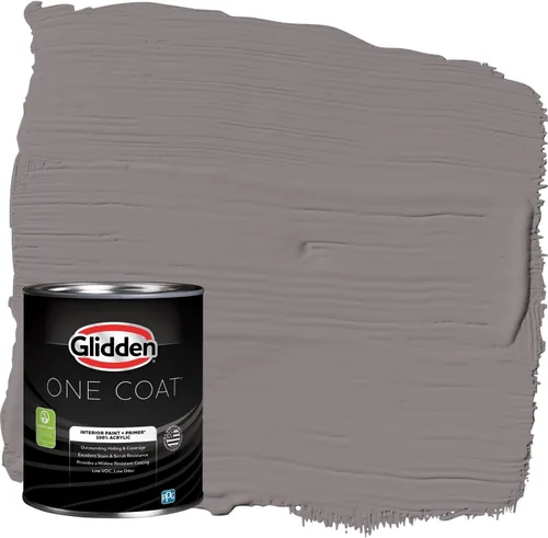 Vista 13 de Glidden Pintura Interior + Imprimación: Gris/Plata Antigua, Una Capa, Satinado, 1 Galón