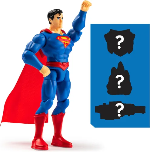 Vista 3 de DC Comics, Superman y Cyborg - Figura de acción de 4 pulgadas, paquete de 2 con 6 accesorios misteriosos, Adventure 1