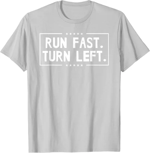 Vista 45 de Run Fast Turn Left - Camiseta para correr de pista y campo