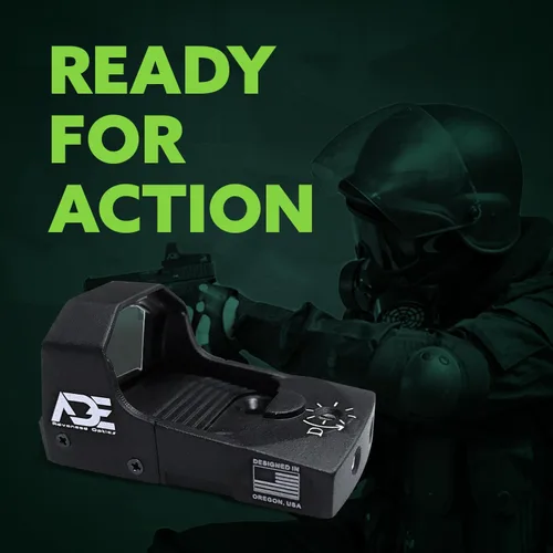 Vista 7 de Ade Advanced Optics RD3-006B - Mira de punto verde para pistola con base Pictinny extraíble