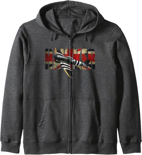 Vista 5 de RAF Hawker Typhoon WW2 Fighter Aircraft Zip Hoodie