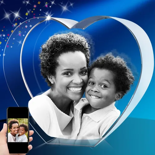 Vista 8 de Novgarden Foto de cristal 3D, regalos personalizados para el día de la madre, regalos conmemorativos para mujeres y ella, en cumpleaños