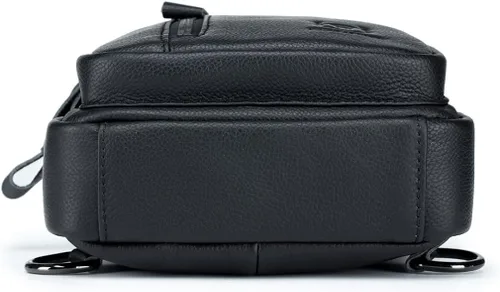 Vista 8 de KPYWZER Mochila de cuero para hombre