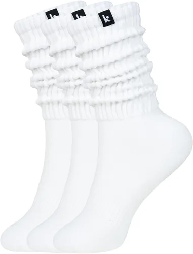 Vista 6 de Kamo Fitness Acogedor paquete de 3 pares: calcetines largos para mujer, suaves y transpirables para botas y calcetines holgados, talla 5-9