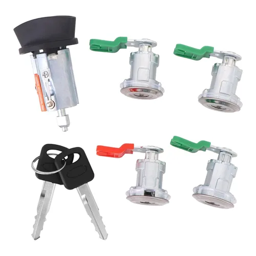 Vista 8 de Cilindro de bloqueo de puerta con llave para Ford Econoline E150, Van E250, Van E350, Van E350, Van 1997-2018, reemplazo LC6177 + 703369 X4 + 597638
