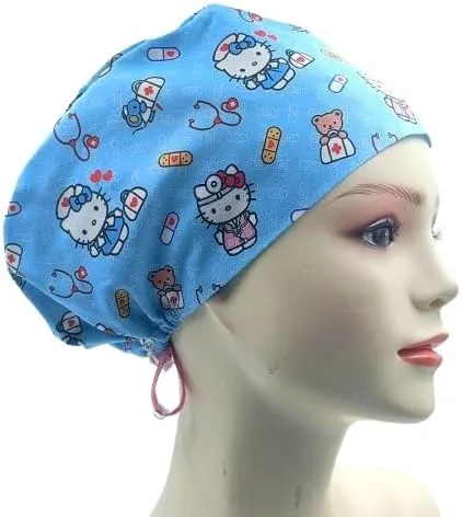 Vista 13 de Cute Kitty Euro Scrub - Gorra de trabajo ajustable para mujer