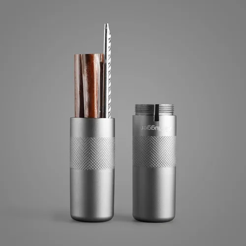 Vista 3 de Fri Concepts AirPlugger, un kit de reparación de neumáticos compacto, plateado, talla única