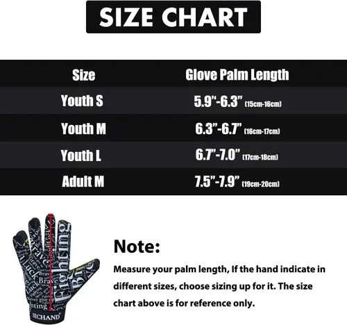 Vista 4 de Guantes de fútbol para niños jóvenes, guantes receptores transpirables antideslizantes para adolescentes, entrenamiento escolar