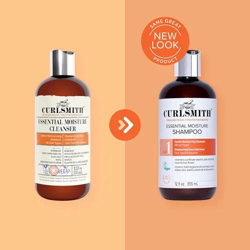 Vista 5 de CURLSMITH - Essential Moisture Cleanser, Gentle Nourishing Shampoo for Wavy, Curly and Coily Hair, Vegan