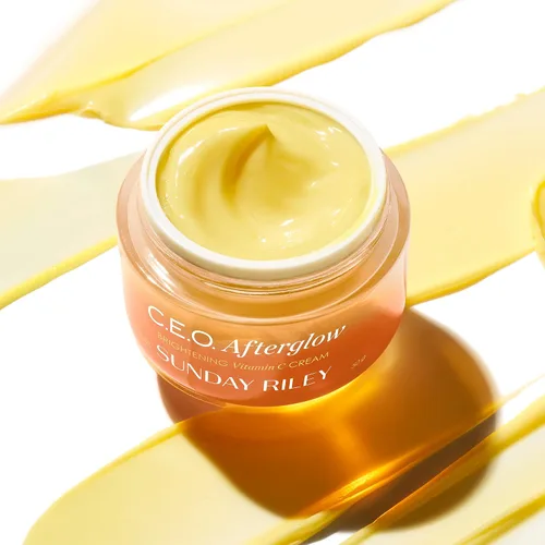 Vista 2 de Sunday Riley C.E.O. Afterglow - Crema hidratante facial con vitamina C, 1.7 onzas