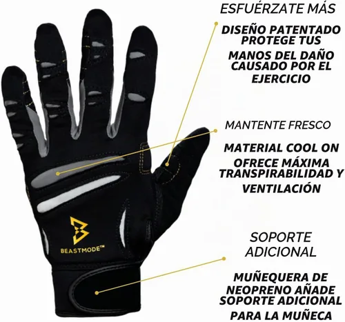 Vista 2 de Bionic Guantes de entrenamiento de gimnasio con dedos completos para mujer Beastmode